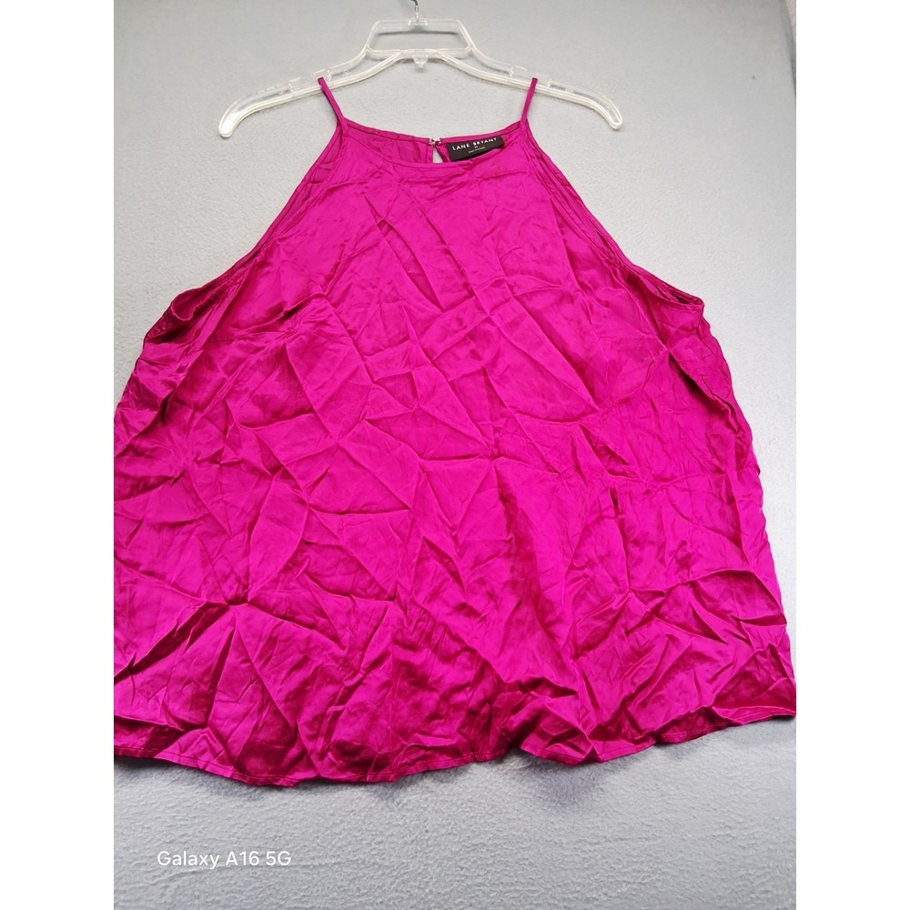 NWT Lane Bryant 100% Maroon Spaghetti Sleeveless Size 16